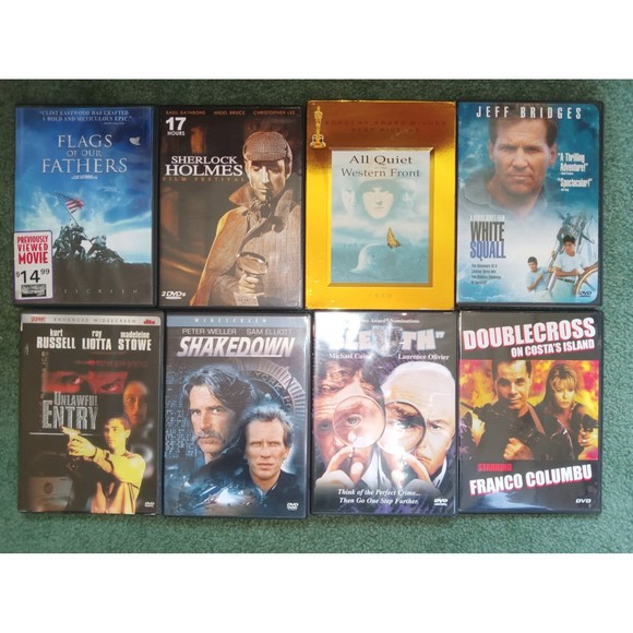 Lot of 8 DVDS classic/action mixed genres - Picture 1 of 9